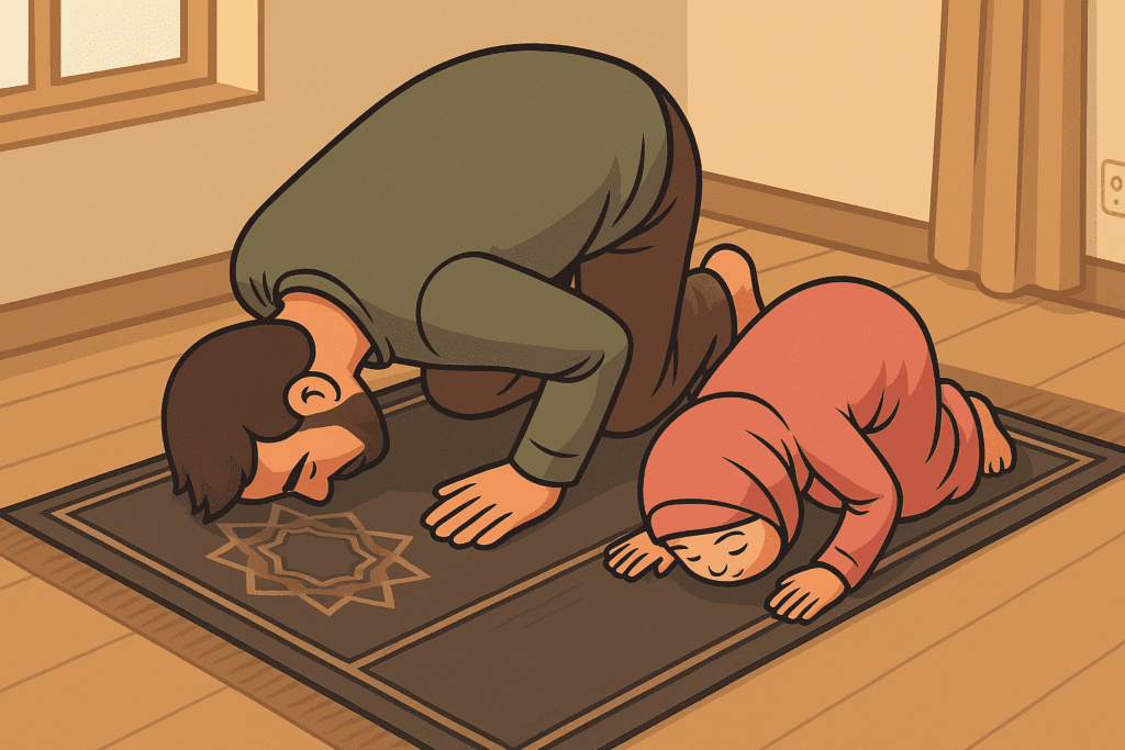 10 choses à faire avant 10 ans - salât avec son enfant